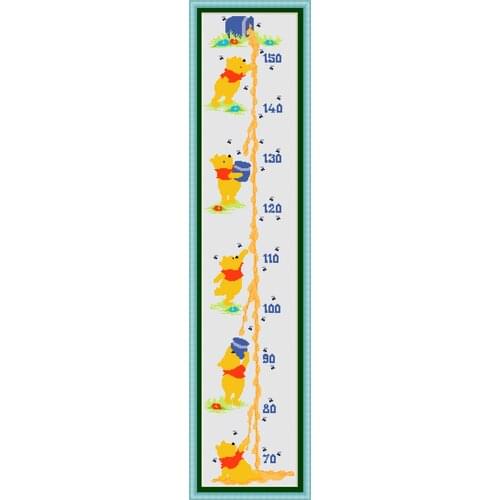 11/14/18/16/22/25ct SG031 Height Chart Table With Length Scale Baby Counted Cross Stitch Kit Cross-stitching Cross Stich