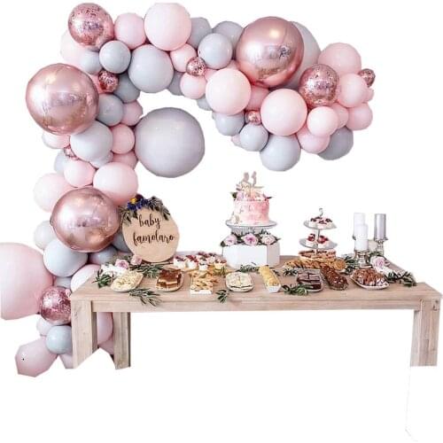 Cross-border hot sales macaron latex balloon wedding balloon chain set birthday wedding room wedding party decoration
