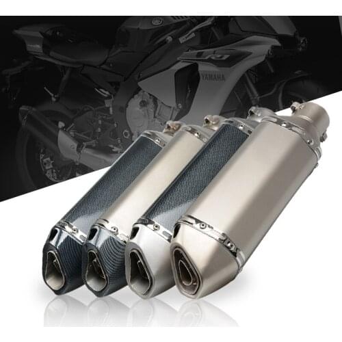 Universal Motorcycle Modified Exhaust MUFFLER pipe For Yamaha YZF R125 YZF R15 YZF R25 YZF R3 MT-02 MT-25 YZF R1/R1M MT-01