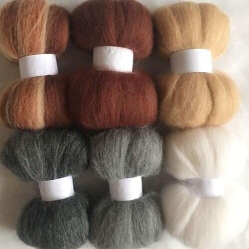 Wfpfbec roving wholesale naaldvilten merino fieltro naaldvilten merino wool fibre roving for needle felting kit diy crafa 600g