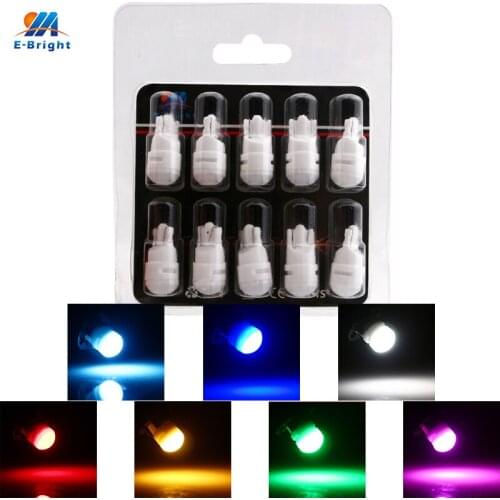 YM E-Bright T10 W5W Ceramic LED Car Lights Lens Lamp 194 168 Auto Bulbs 12V DC White Blue Yellow Red Green Pink Ice blue 10X