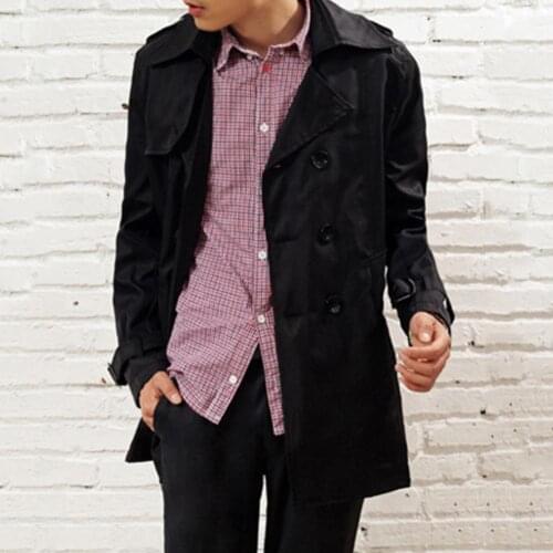 Winter Fashion Men Long Sleeve Lapel Collar Double-breasted Coat Jacket мужская куртка 2021