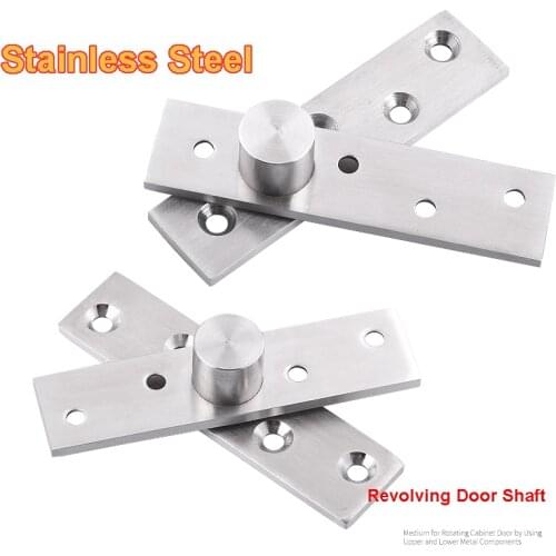 1pcs Stainless Steel 360 Degrees Rotation Axis Hardware Invisible Hinge Thickened Up and Down Wood Doors Furniture Hinge Hidden