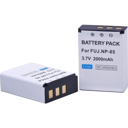 2Pc 2000mAh NP-85 NP 85 Rechargeable Camera Battery for Fujifilm NP-85 Battery for FUJIFILM SL240 SL245 SL300 SL305 FNP-85 CB170