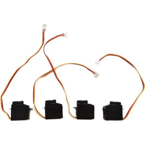 4PCs Micro Servo Plastic Gear 2.2g Nano Servos 2g Steering Gear Mini JST Interface for RC Indoor FPV Aircraft Car Toy Motors