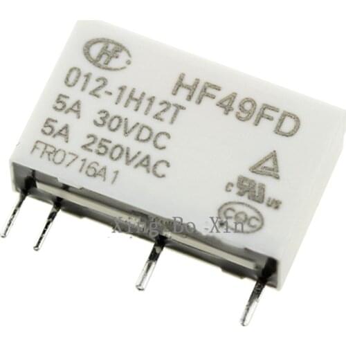 Free shipping 20pcs NEW Relay DIP4 HF49FD-005-1H12T HF49FD-012-1H12T HF49FD-024-1H12T DC 5V 12V 24VDC