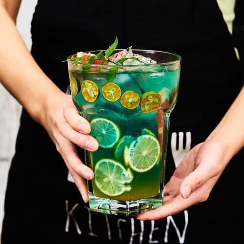 800ml Super Large Capacity Beer Glass Water Milk Cold Drink Juice Mugs Fruit Tea Cup Hexagonal Cup Whiskey Glass Cups Drinkware