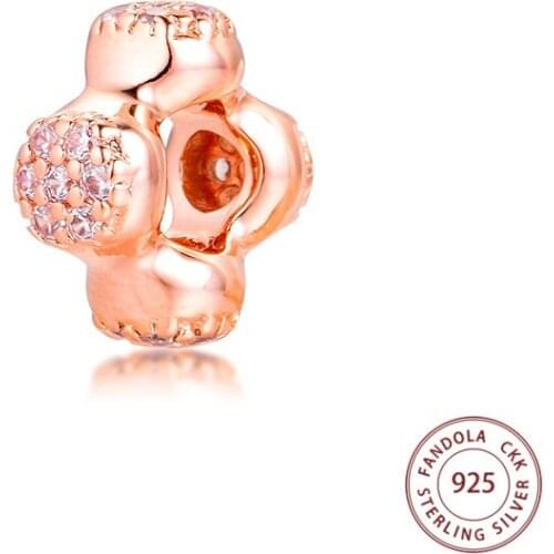 CKK Fit Pandora Bracelet 925 Sterling Silver Rose Modern LovePods Spacer Charms Beads for Women Fashion Jewelry Making kralen