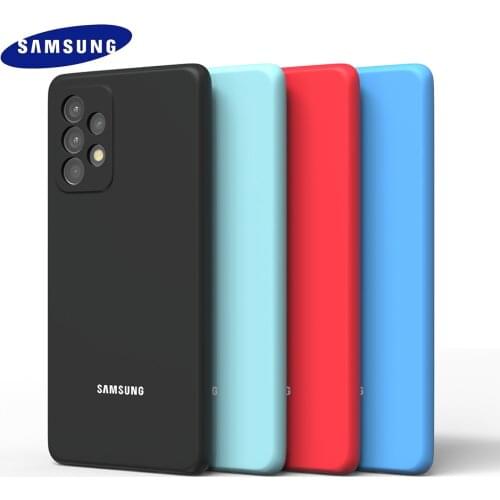 Liquid Silicone Cover For Samsung Galaxy A52 A72 Case Soft Tpu Camera Protect Back Shell A 52 72
