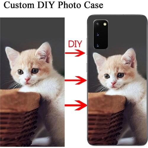 DIY Custom Black Silicone Phone Case for Samsung S21 S20 A11 S10 S10E S9 S8 Plus Lite Note10 Note20 Ultra TPU Cover