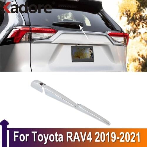 For Toyota RAV4 RAV 4 2019 2020 2021 Chrome Rear Window Wipers Cover Trim Car Tail Wiper Strip Exterior Accessories