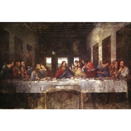 Home Decor The Last Supper 1498 by Leonardo da Vinci-Silk Art Poster Wall Sticker Decoration Gift