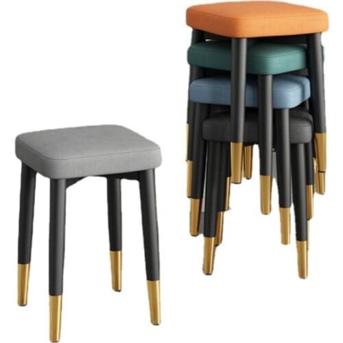 YL Home Stool Stackable Square Stool Bench Simple Dining Table round Stool Creative Chair Living Room Small Low Stool