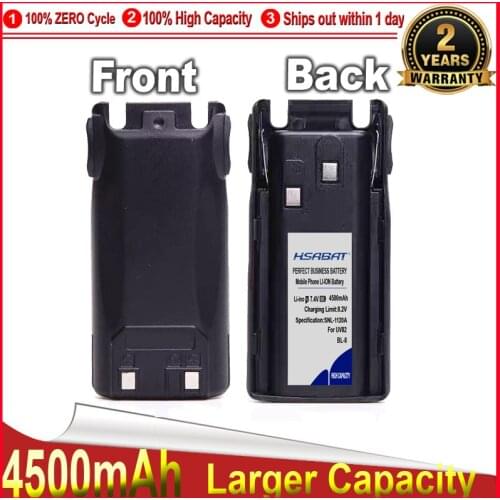 HSABAT 0 Cycle 4500mAh BL-8 Battery for Baofeng uv-82 UV-82HP UV82 Plus UV-8D UV-82WX UV-89 UV 82 Walkie Talkie Accumulator