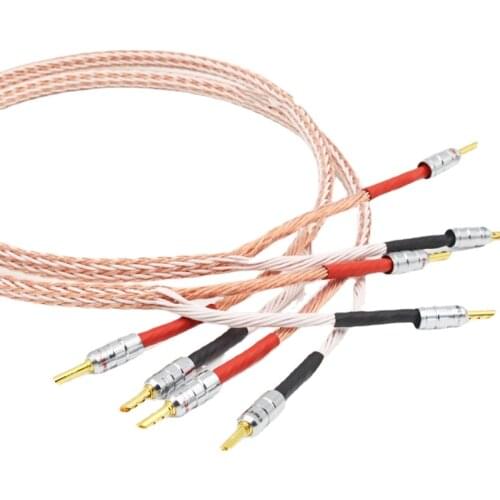 12TC OCC Audio Speaker Cable Single Wire or Bi Wire for Amplifier CD Player
