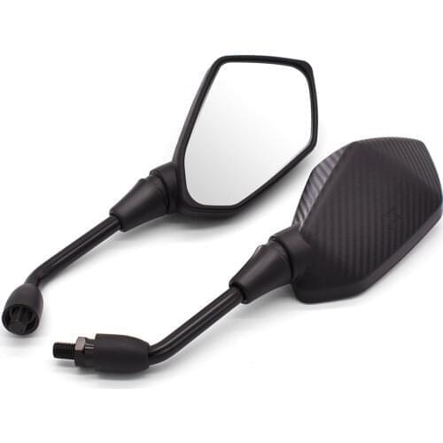 Quality Motorcycle Side Mirror Carbon Fiber White Glass Rearview Mirror For DUCATI Hypermotard 796 821 939 950 1100 ST4S 748 900