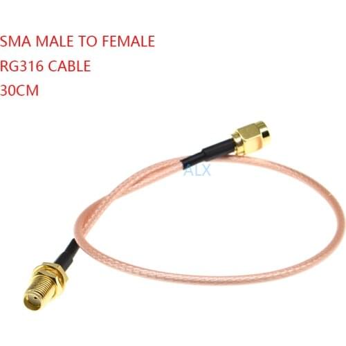 30cm sma male to sma female jack connector coaxial Cable RG316 RF adapter Pigtail CABLE male to female Antenna extension wire