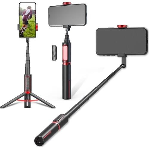 Lightweight Portable BT Wireless Selfie Stick Desktop Phone Holder Tripod Aluminum Alloy BT Remote Control for Selfie Photo Vlog