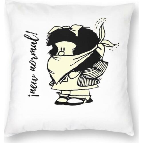 Mafalda Pillowcase Home Decorative Cute Kawaii Cartoon Cushions Throw Pillow for Living Room Polyester Double-sided Printing