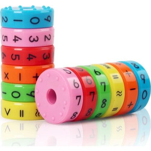 Montessori Rainbow Magnetic Arithmetic Learning Toys 6PCS Magnetic Numbers DIY Assembled Arithmetic Learning Mathematical Toys