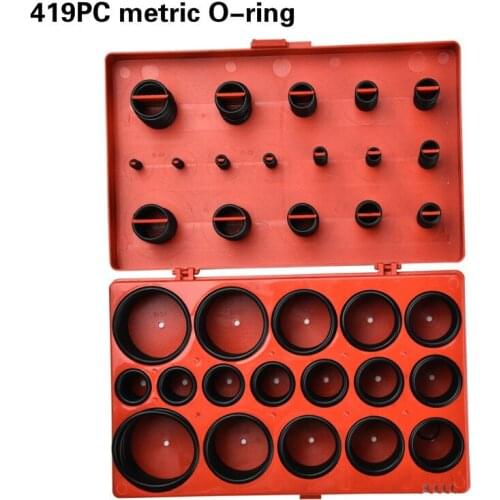 419 Pc Metric O-ring Assortment Set Seal Gasket Universal Rubber O Ring Kit General Plumbers Seal Plumbing Garage Assortment Set