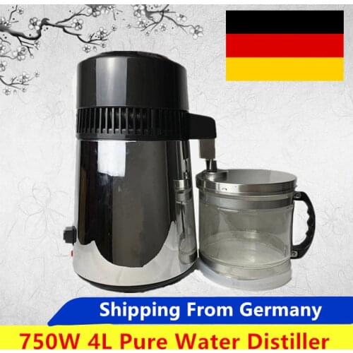 Brand New 750W 4L Pure Water Distiller Water Purifier Container Stainless Steel Water Filter Device Household Distilled Water