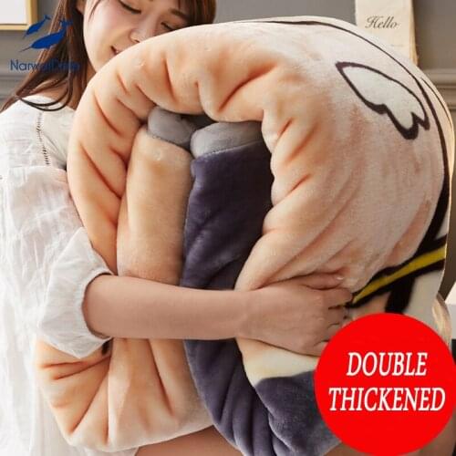 2KG Blankets for Beds Throw Blanket Flannel Blanket Quilt Thicken Warm Winter Raschel Coral Fleece Blanket Sheets Anime Blanket