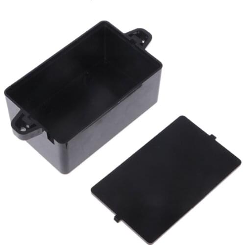 OOTDTY Waterproof Plastic Electronic Enclosure Project Box Black Instrument Case 65x38x22mm/82x52x35mm Connector