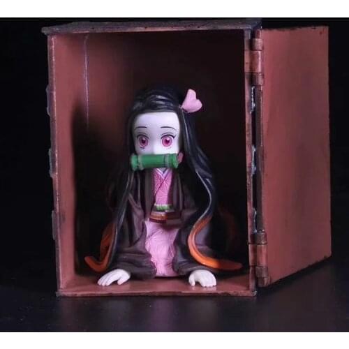Anime Demon Slayer: Kimetsu no Yaiba Characters Kamado Nezuko with box Figure Collectible Models Toys