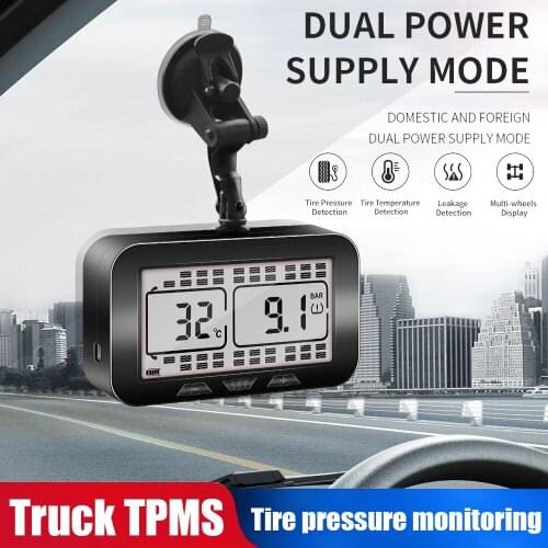 Tire Pressure Monitoring System 12.0bar 5V 6/8PCS Sensor For Truck Vehicles TPMS High Temperature Alarm Truck accessories