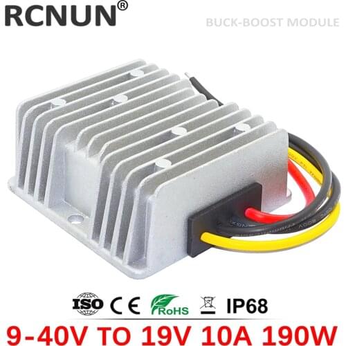 9-36V to 19V 5A Boost Buck DC DC Converter Regulator 12V 24V to 19V Voltage Stabilizer Waterproof for Car Laptop CE RoHS