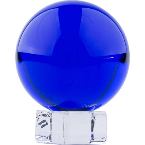 30mm-100mm 1pcs Glass Crystal Blue Sphere Ball Paperweight For Decorating Accessories Hot Sales