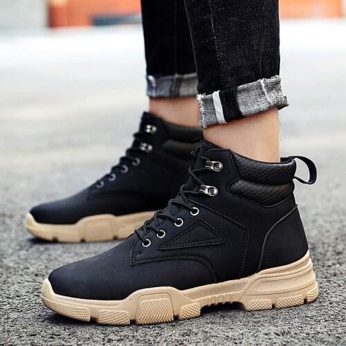 Track Boots Sneaker Casual Shoes Home Boots Travel Moccasins For Men Mens Outdoor Gumboots Real Leather Leisure