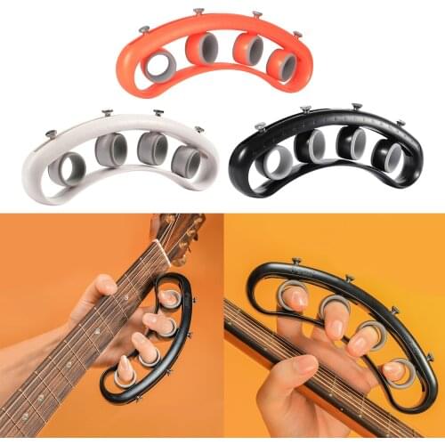 Guitar Finger Exerciser Guitar Piano Trainer Finger Speed Practice Orange