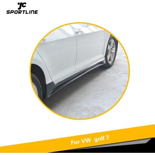 Carbon Fiber Side Bumper Extension Skirt for Volkswagen Golf 7 2014 2015 2016 2017 Body Trim Side Skirt Bumper Extension Lip