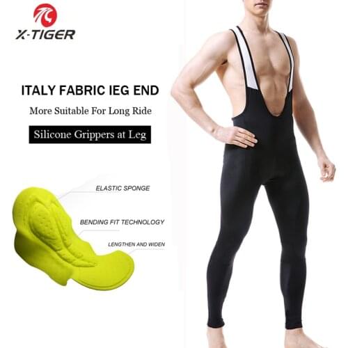X-Tiger Cycling Bib Pants With 5D Coolmax Pad Riding Bike Trousers Mountian Bicycle Trousers With Venting Hole Bicycle Bib Pants
