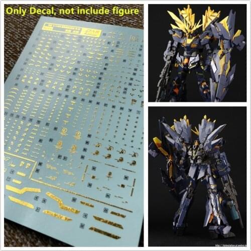 D.L high quality Bronzing Decal water paste For Bandai RG 1/144 RX-0 Unicorn Gundam 02 Banshee RG23 DL105