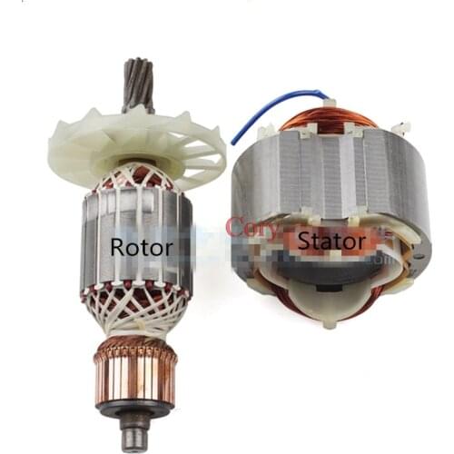 Circular Saw 15mm Drive Shaft Rotor Armature 9 Teeth/55mm Core Armature Stator for Hitachi PH65A