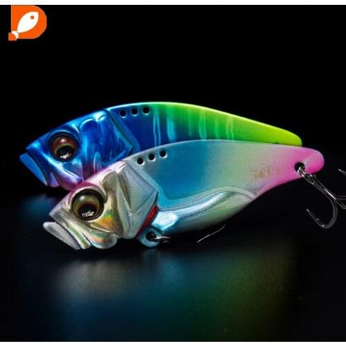 1PCS metal VIB iron Fishing Lure plate sequins Luya bait bass special long shot bait 55mm/55g Sequins Baits Fishing Tackle