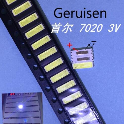 3500piece/lot FOR repair Sony Skyworth LCD TV LED backlight Article lamp SMD LEDs SEOUL 7020 3V Cold white light emitting diode