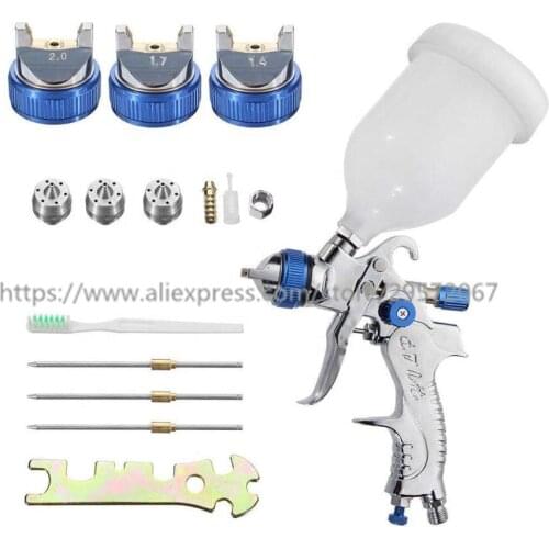 601 Professional HVLP Spray Gun 1.4mm 1.7mm 2.0mm steel nozzle Paint spray gun auto Airbrush spray gun for painting cars