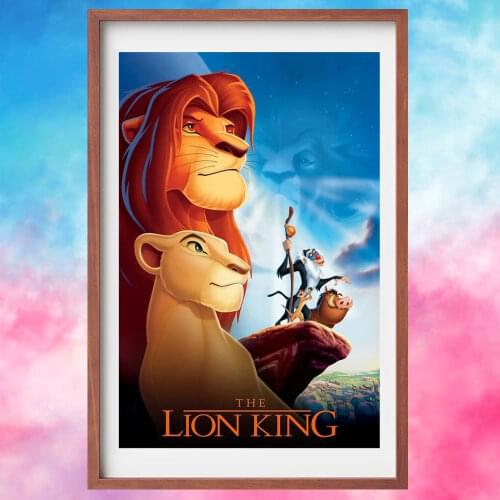 Disney 5D DIY Diamond Painting The Lion King Comic Rhinestone Cross Stitch Cartoon Animal Mosaic Decorative Painting