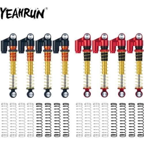YEAHRUN 43mm Aluminum Threaded Shock Absorber Piggyback Damper for 1/24 RC Crawler Car Axial SCX24 90081 AXI00001 AXI00002