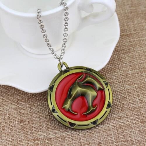 Anime Jewelry Thundercats Necklace Punk Thunder Cats Lion Logo Pendant Charms Mens Fashion Accessories Necklaces