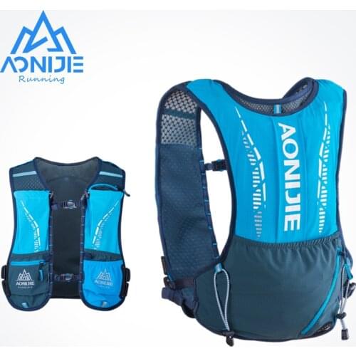 AONIJIE C9102S New Ultra Vest 5L Hydration Backpack Pack Bag Soft Water Bladder Flask Set for Hiking Trail Running Marathon Race