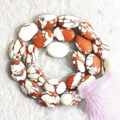 White Tiger Skin Stone 13x18mm Oval Hot Diy Jewelry Loose Beads 15" B335