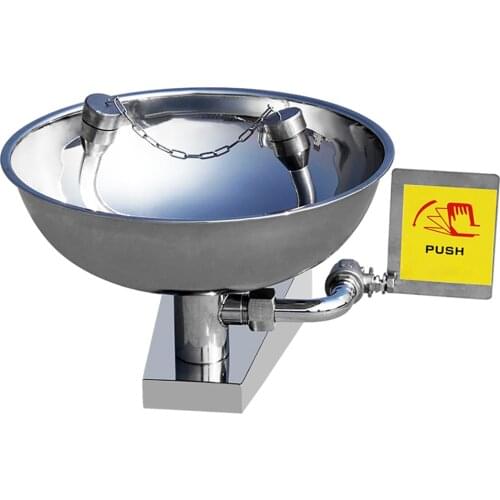 Stainless Steel Safety Equipment Emergency Eye Wash Station Wall Mounted Eye Wash Bowl Washer Fist Aid Too