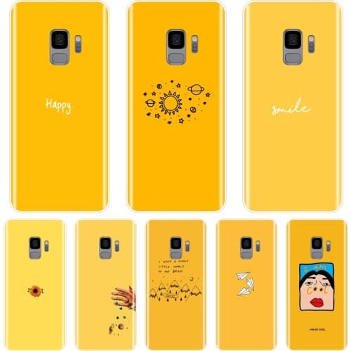 Phone Case For Samsung Galaxy S8 S9 Plus S5 S6 S7 Edge Soft Silicone Yellow Space Sunflower Back Cover For Samsung Note 4 5 8 9