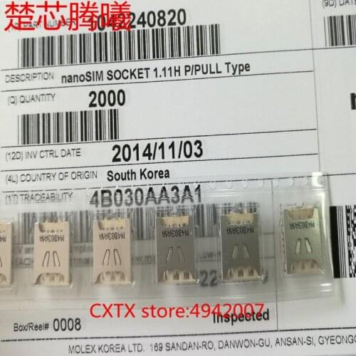 CHUXINTENGXI MOLEX 1042240820 For Sony phone SD SIM Card Reader Connector Socket Holder Slot NEW Original SIM SD Card Reader