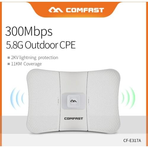 Comfast 11KM 5GHz Radar Automatic Bridge Outdoor CPE Wireless WiFi Repeater Extender Router AP Access Point WiFi